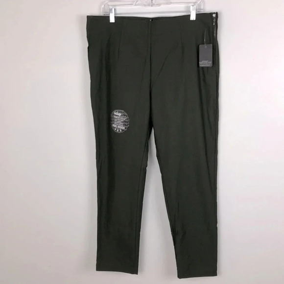BeBop New Cozy Power Fleece Olive Color Skinny Leg Stretchy Pant - Picture 1 of 9
